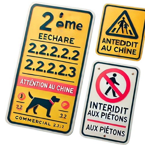 Etiquettes de signalisation