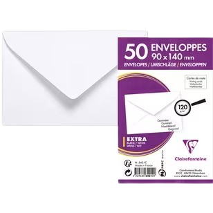 Enveloppes pour cartes ( cartes de visite – cartes de vœux – Faire part )