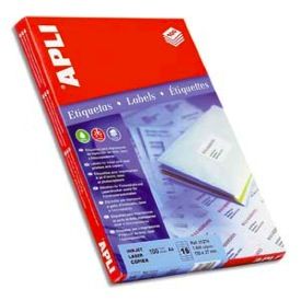 Etiquettes adhesives mixtes APLI 100 feuilles A4 (Divers formats au choix)